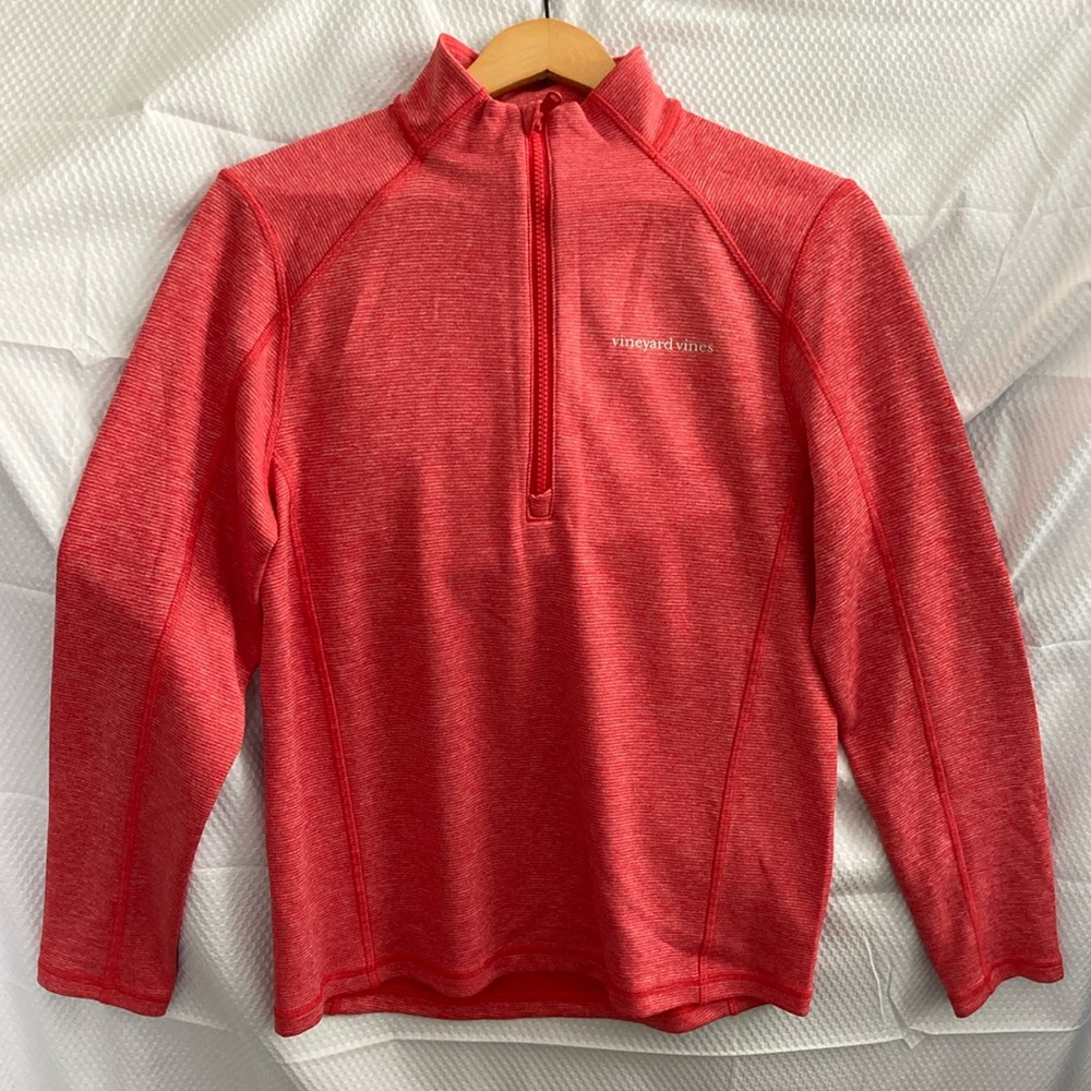 Vineyard Vines Men’s Red Heather Quarter-Zip Pullover